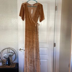 Baltic Born Gold Velvet Maxi